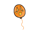 Surprised Pumpkin Balloon