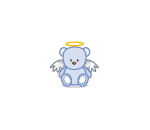 Blue Angel Bear Plushie