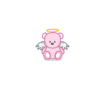 Pink Angel Bear Plushie