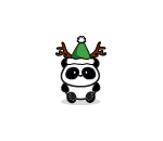 Reindeer Panda Plushie