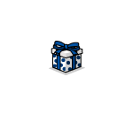 White and Blue Dot Box