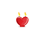 Flaming Heart Candle