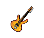 Orange Pronged Guitar