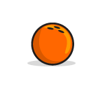 Orange Bowling Ball