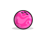 Fancy Pink Bowling Ball