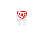 Red Apple Heart Lolly