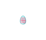 Blue and Pink Striped Egg