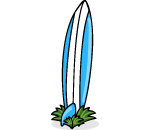 Baby Blue Surfboard