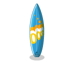 Retro Blue Surfboard