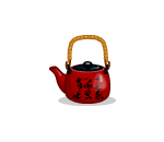 Red Japanese Teapot