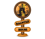 Halloween Haunted House Sign