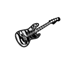 Weezer Zebra Guitar