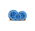 Blue Holiday Bunny Plate Set