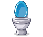 Lovely Blue Toilet