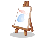 Smudged Art Easel