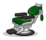 Grimacing Green Dentist Chair