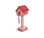 Pink Stucco Mailbox