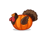 Funny Turkey Pumpkin