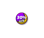 Purple 30% Sale Sign