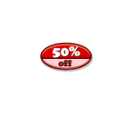 Red Snazzy 50% Sale Sign