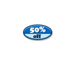 Spiffy Blue 50% Sale Sign