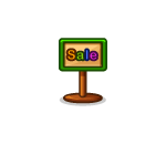 Green Standing Sale Sign