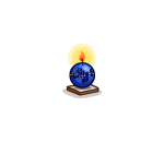 Festive Blue Ornament Candle