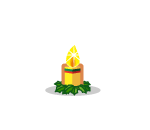 Golden Christmas Pillar Candle