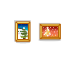 2 Framed Christmas Paintings