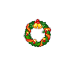 Christmas Wreath with Bells and Ribbon