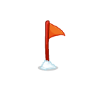 Orange Ski Slopes Flag