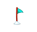 Turquoise Ski Slopes Flag