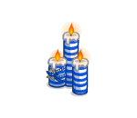 Striped Winter Holiday Candles