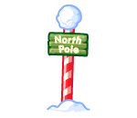 Candied North Pole Sign