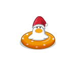 Floating Chicken Santa Plushie