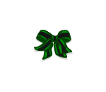 Black and Green Striped Bow