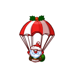 Parachuting Santa Plushie