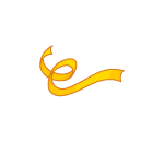 Yellow Swirly Party Streamer