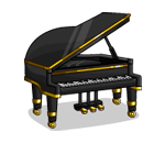 Baby Grand Piano in Black