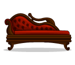 Old Victorian Ruby Couch