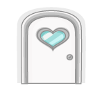 White Valentine Door