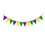 Mardi Gras Triangular Flags