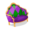 Mardi Gras Purple and Green Chair