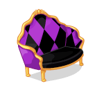 Mardi Gras Purple and Black Chair