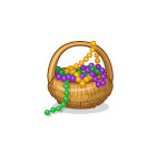 Mardi Gras Basket of Beads