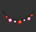 Blinking String of Heart Lights