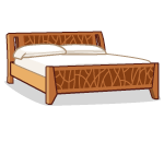 Comfy Carved Bed