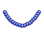 Blue Mardi Gras Bead Necklace