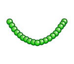 Green Mardi Gras Bead Necklace