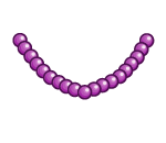 Purple Mardi Gras Bead Necklace